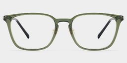 Lily Rectangle Green Glasses1