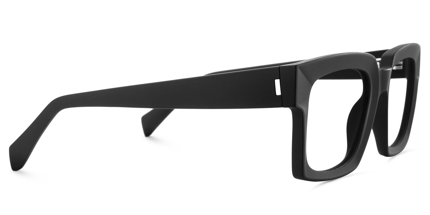Amadeo TR90 Rectangle Black Frame Glasses | ZEELOOL UK4