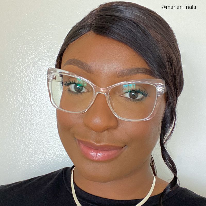 Farris Clear Classy Cat eye Frame Glasses | ZEELOOL UK5