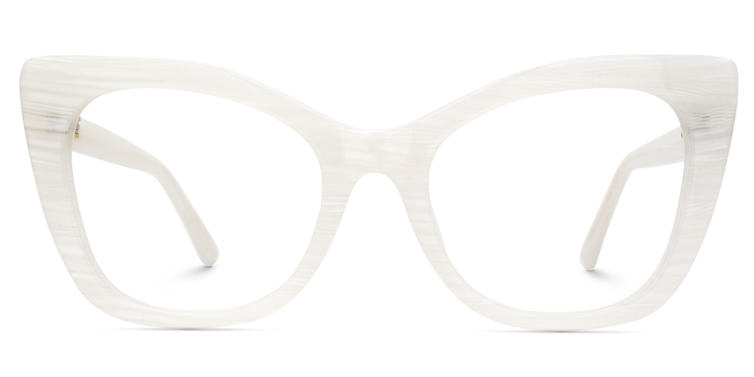 Vela Cateye White Designer Glasses on Sale | ZEELOOL UK0