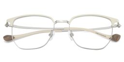Bethelmy Browline White Glasses2