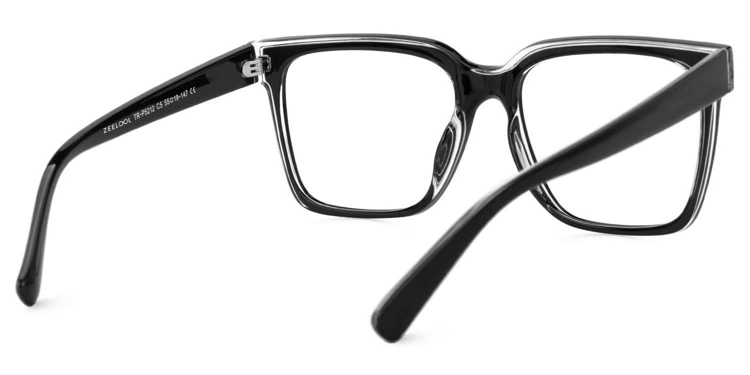 Square Renea Black Glasses deals -Zeelool Glasses3