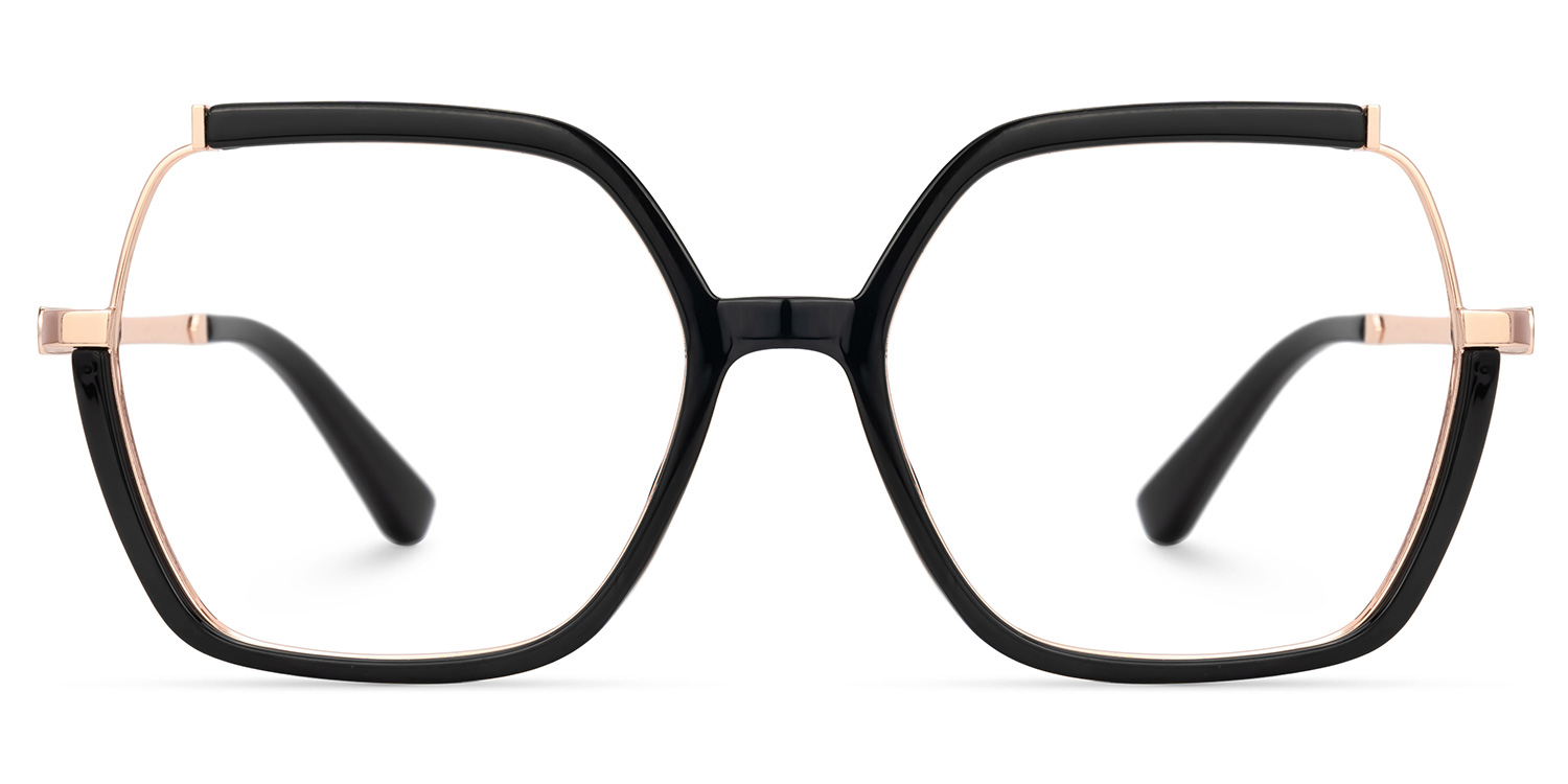 Alexia Square Black Glasses0