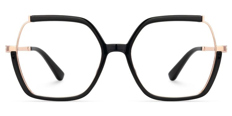 Alexia Square Black Glasses