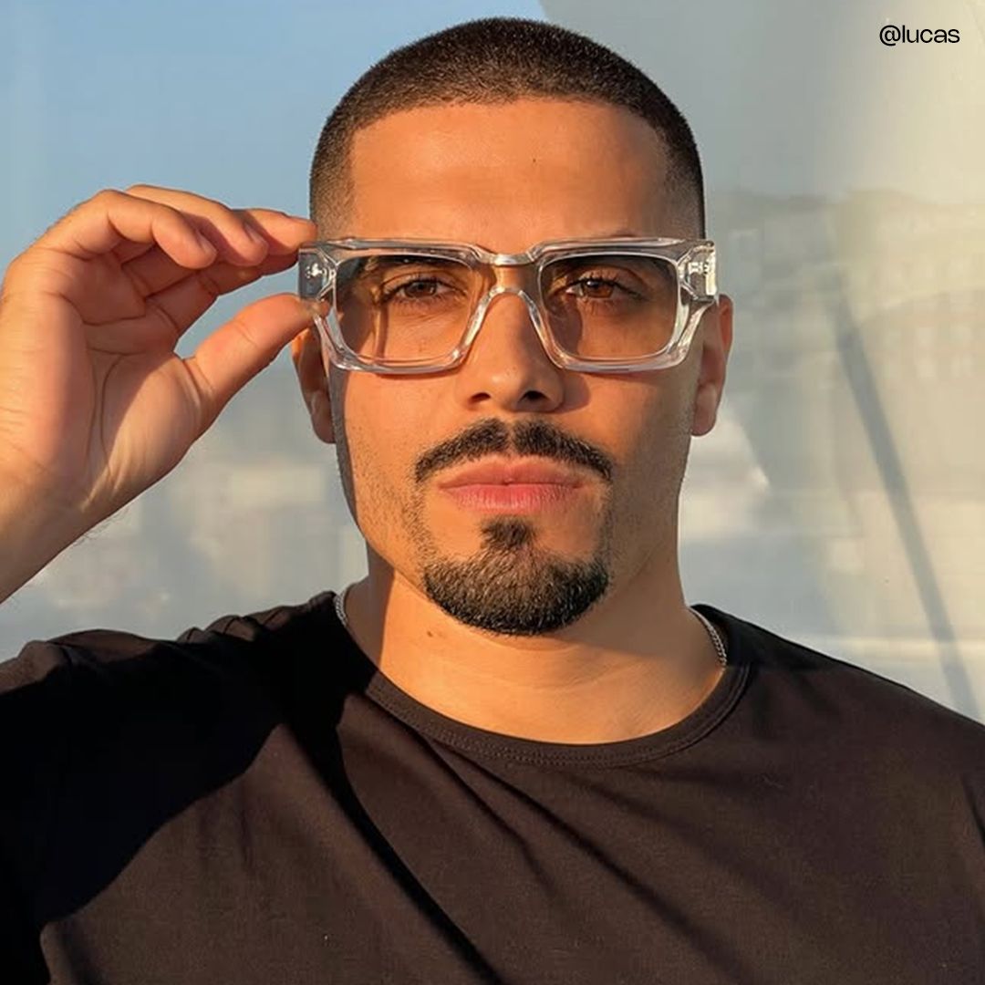 Clear TR90 Rectangle Eyeglasses- Garza4