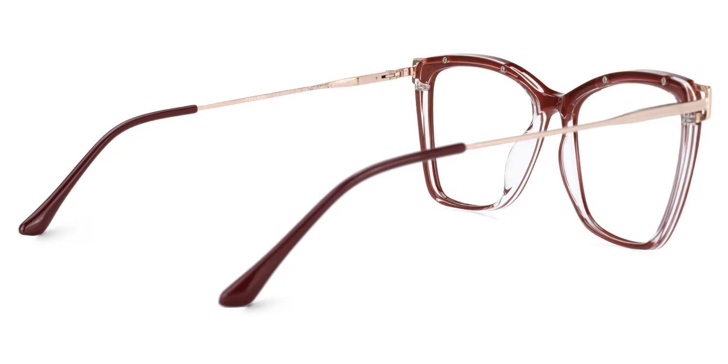 Krystle Square Red Glasses3