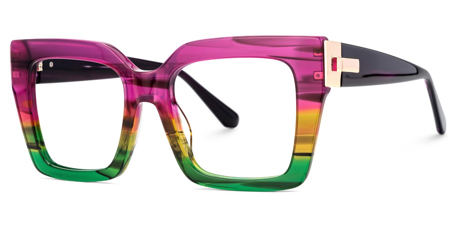 Josiah Color Aurora Designer Glasses and Square Frames1