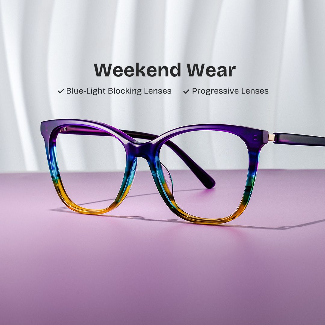 Gage Butterfly Colorful Color Frame Glasses for Women | ZEELOOL UK0