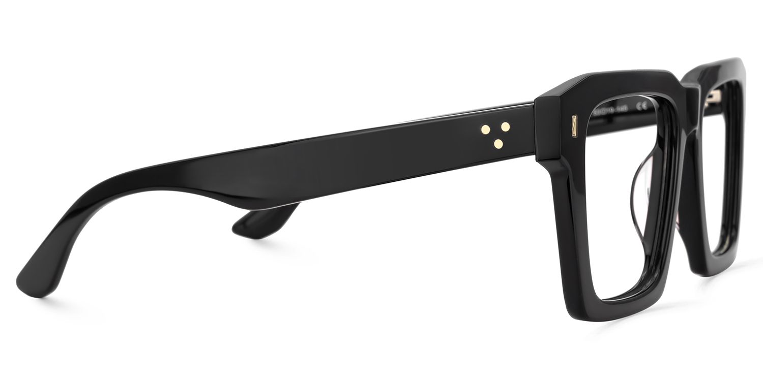 Large Square Prescription Glasses With Black Color4