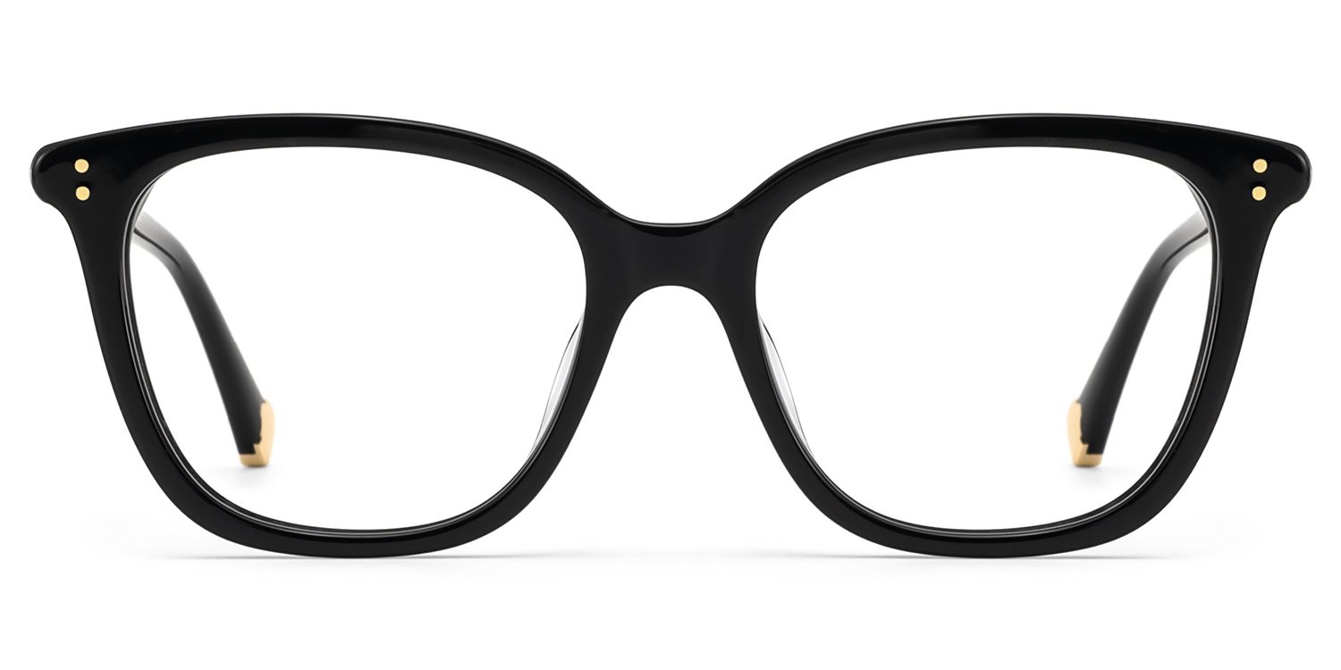 Square Black Eyeglasses- Miles Acetate Frame Glasses1