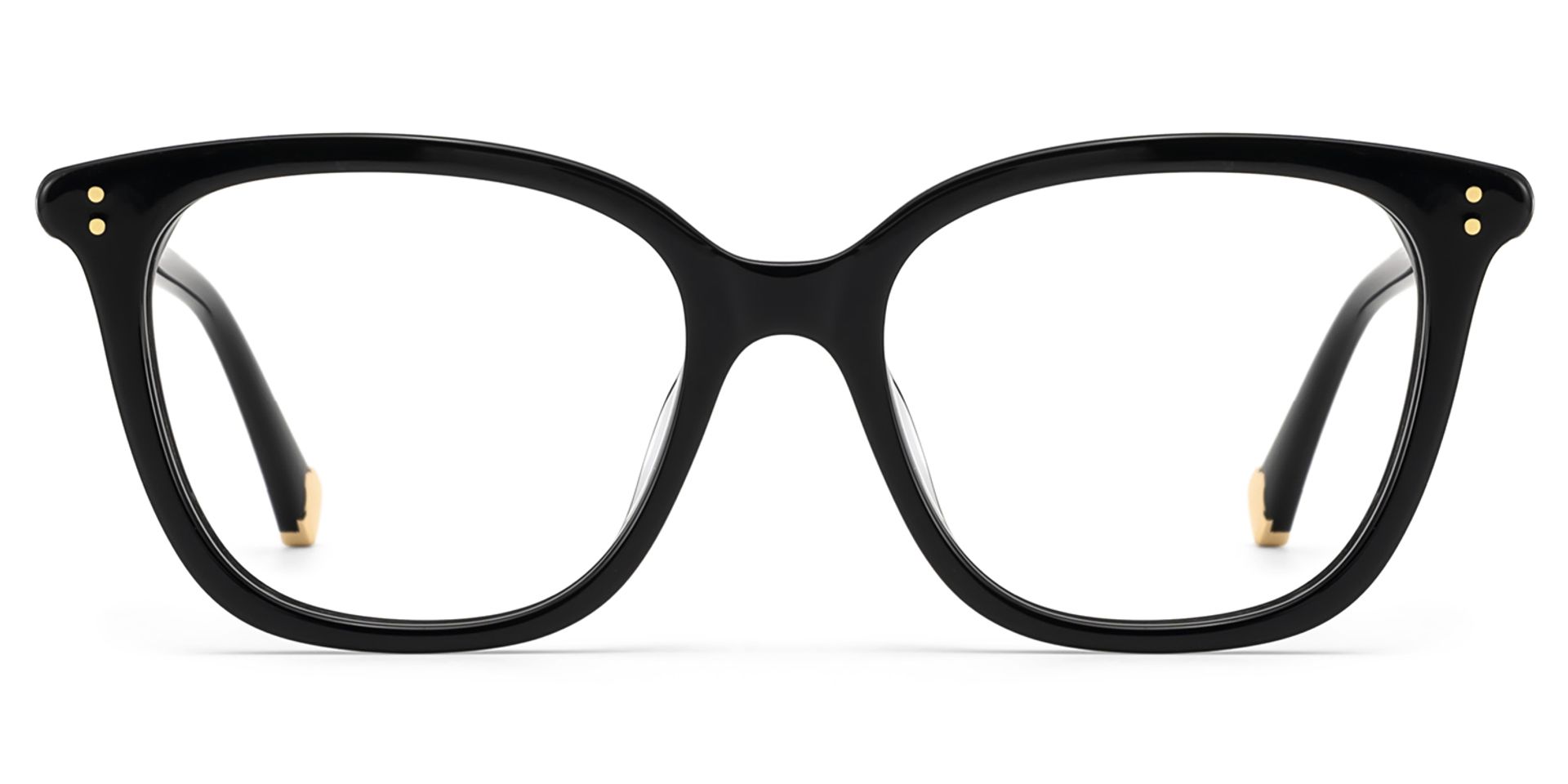 Square Black Eyeglasses- Miles Acetate Frame Glasses1