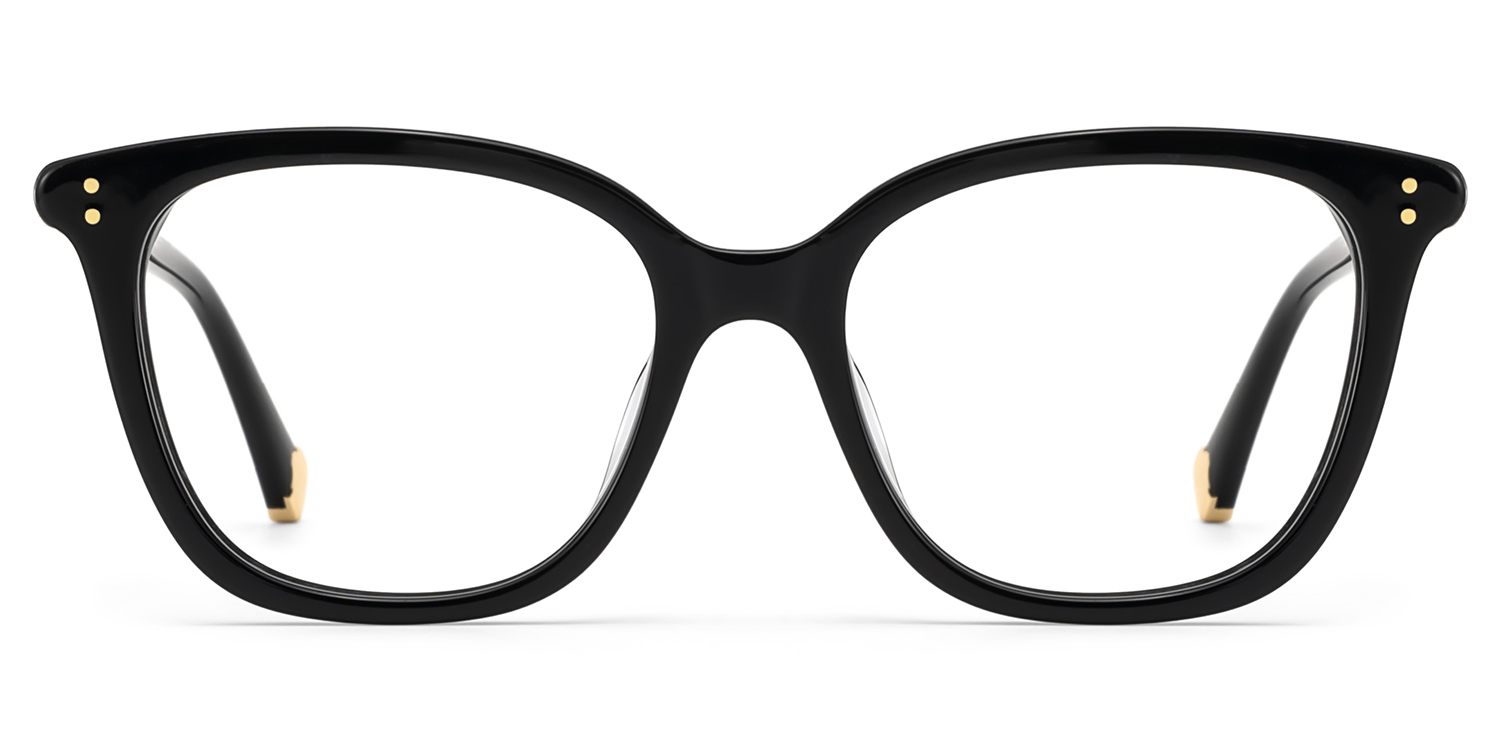 Miles Square Black Glasses