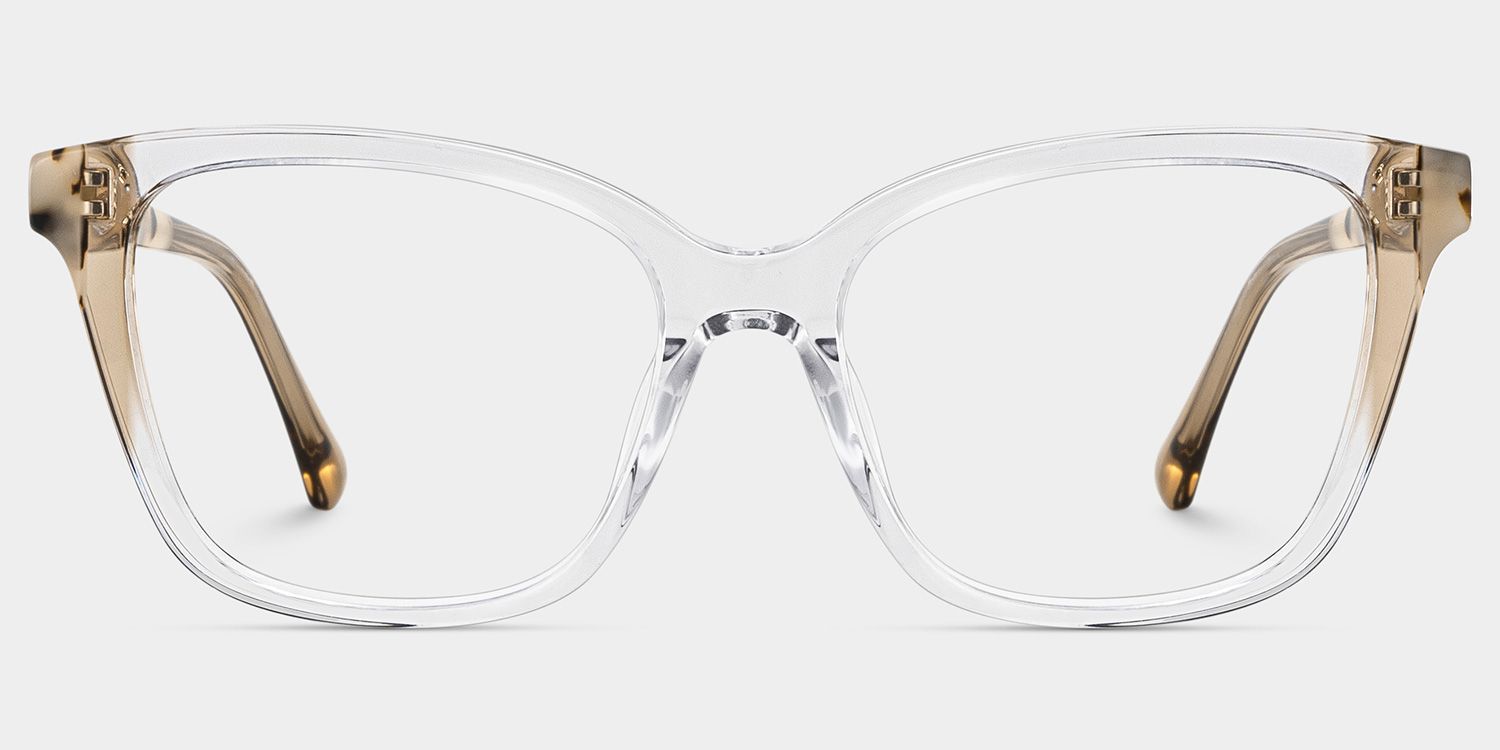 Lena Square Clear Frame Eyeglasses for Woman| ZEELOOL UK1