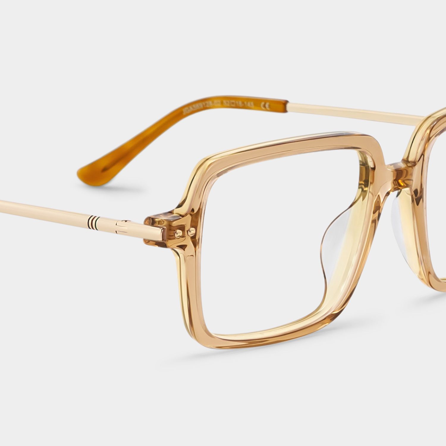Asher Brown Rectangle Glasses | Retro Daily Athleisure4