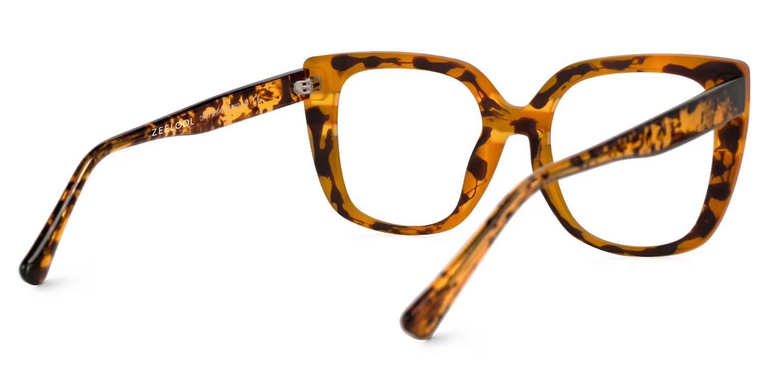 Brenda Square Blue-Red Glasses | ZEELOOL UK3