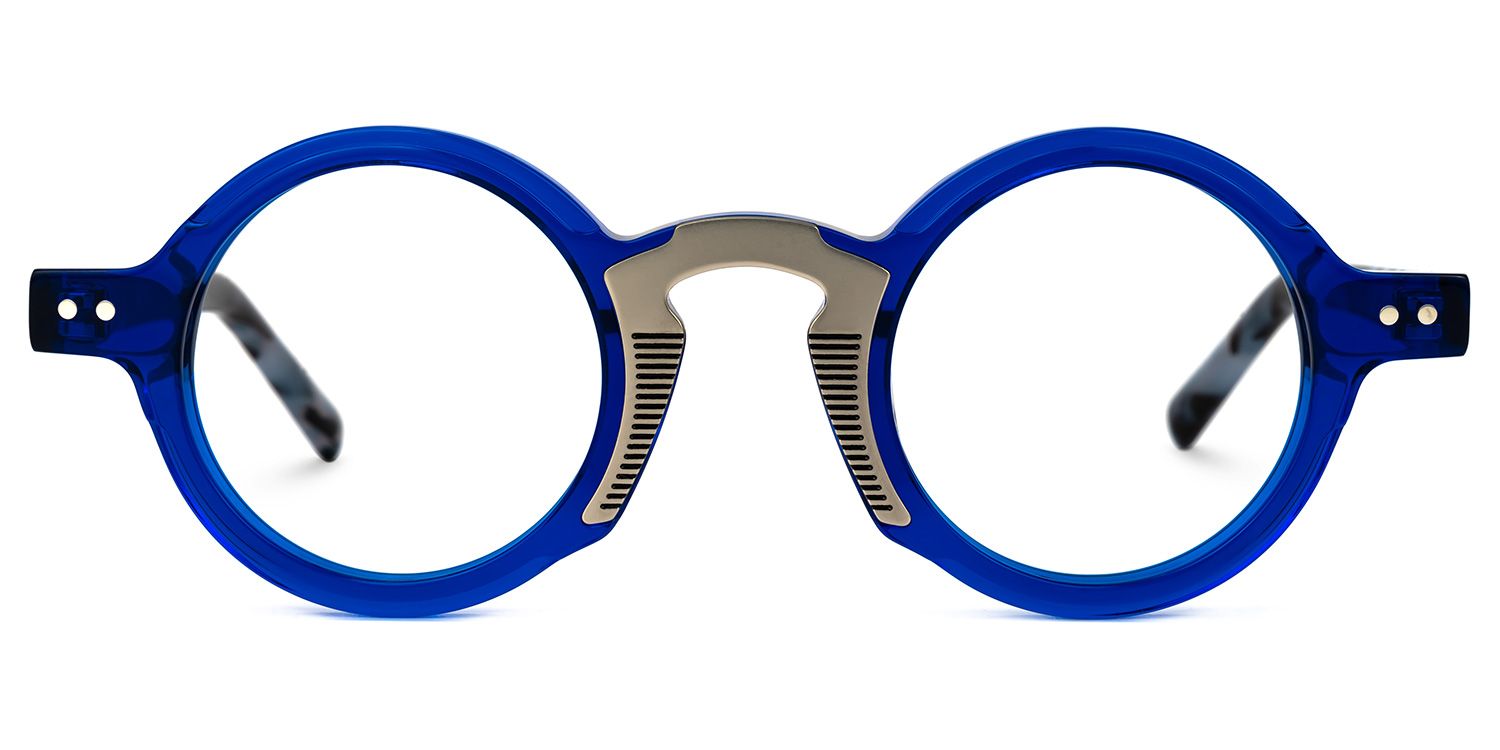 Danyelle Round Blue Glasses0