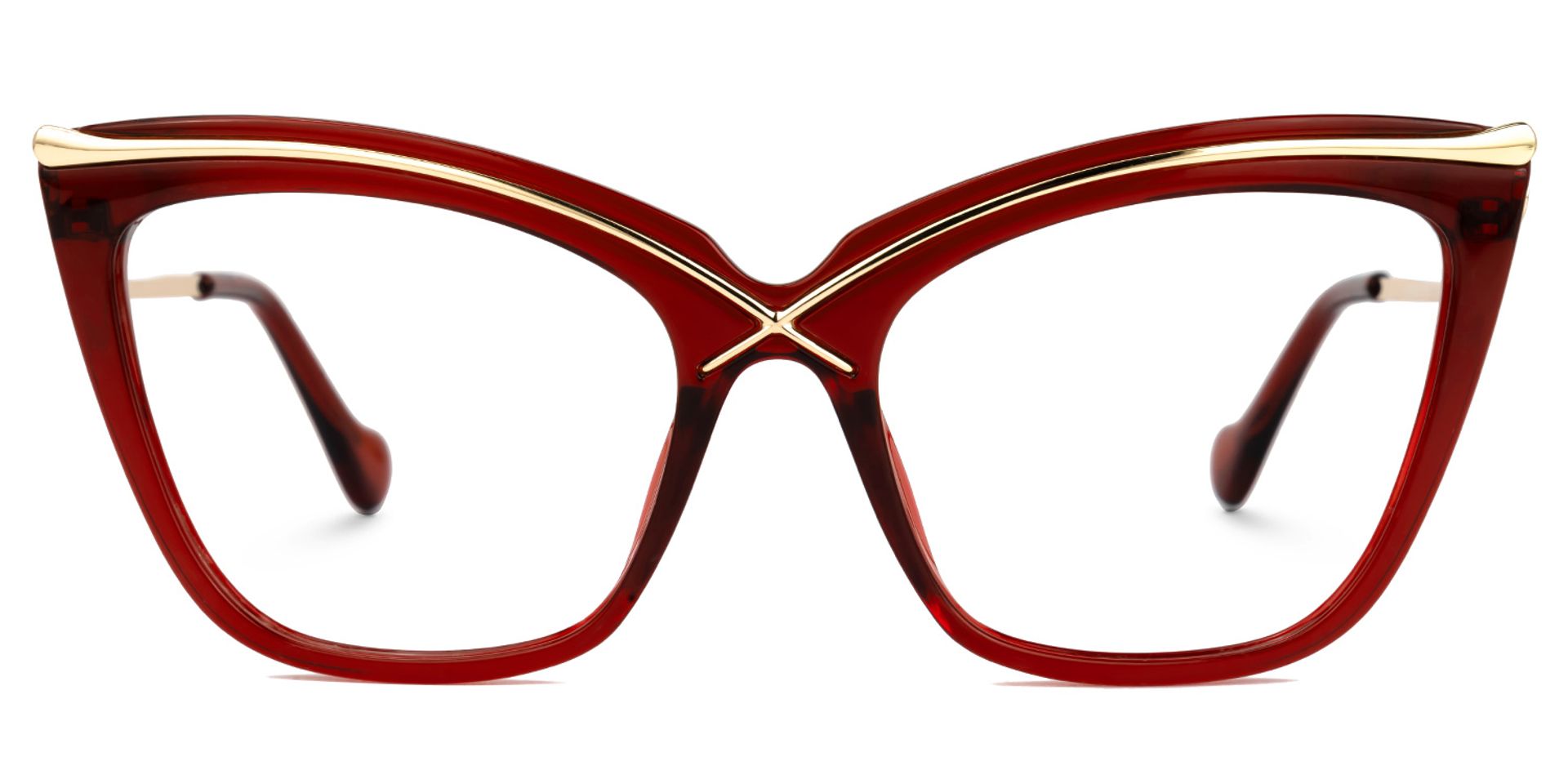 Winston Cat-eye Red Eyeglasses and Wide Frame Glasses0