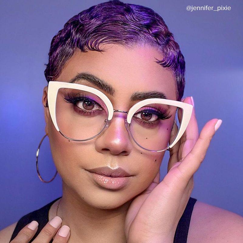 Brewer White Frame Eyeglasses and Cat Eye Design4