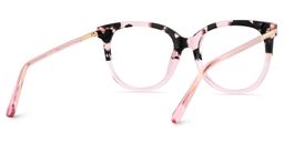 Mailyn Round Pink Tortoise Glasses4