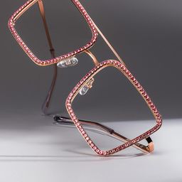 Diva Square Rose Gold Glasses0