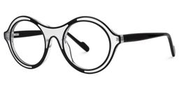 Tomasi Round Black Glasses1