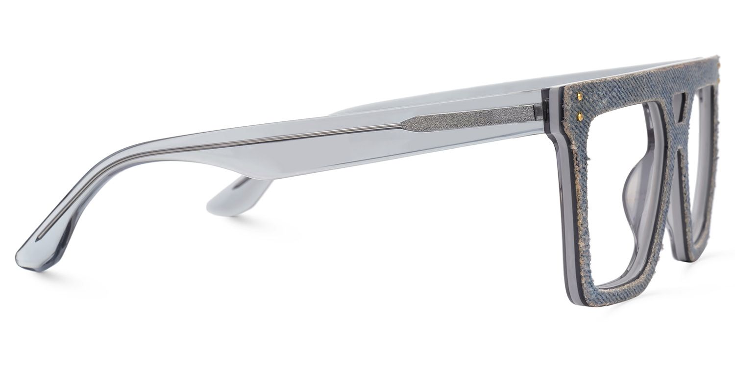 Rubin Blue Denim Eyeglasses | ZEELOOL UK2