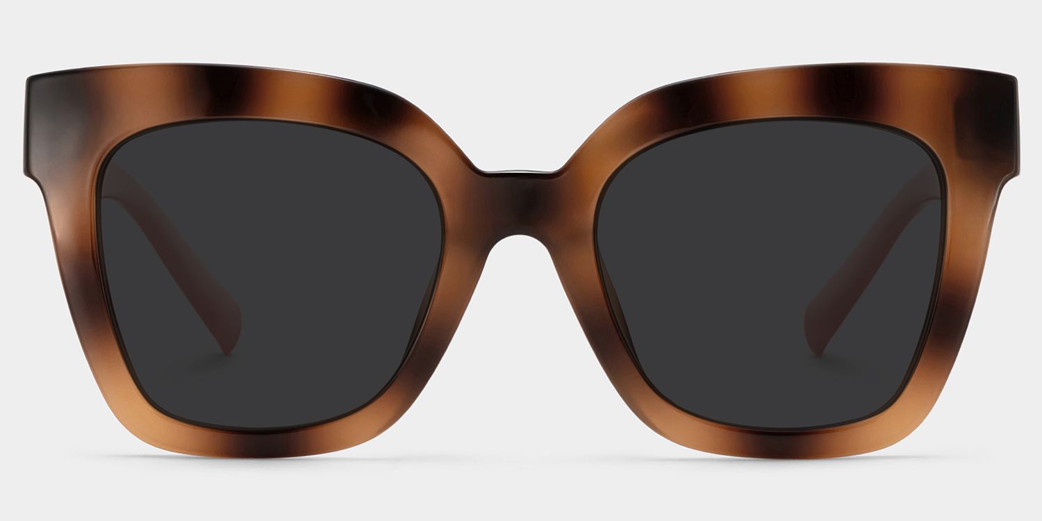 Malcolm Square Sunglasses with Tr90 Burnt-Umber Frames | ZEELOOL CA1