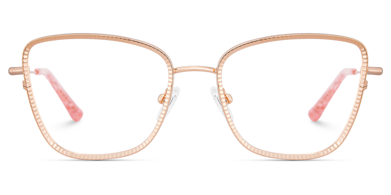 Solimar Square Rose Gold Glasses1