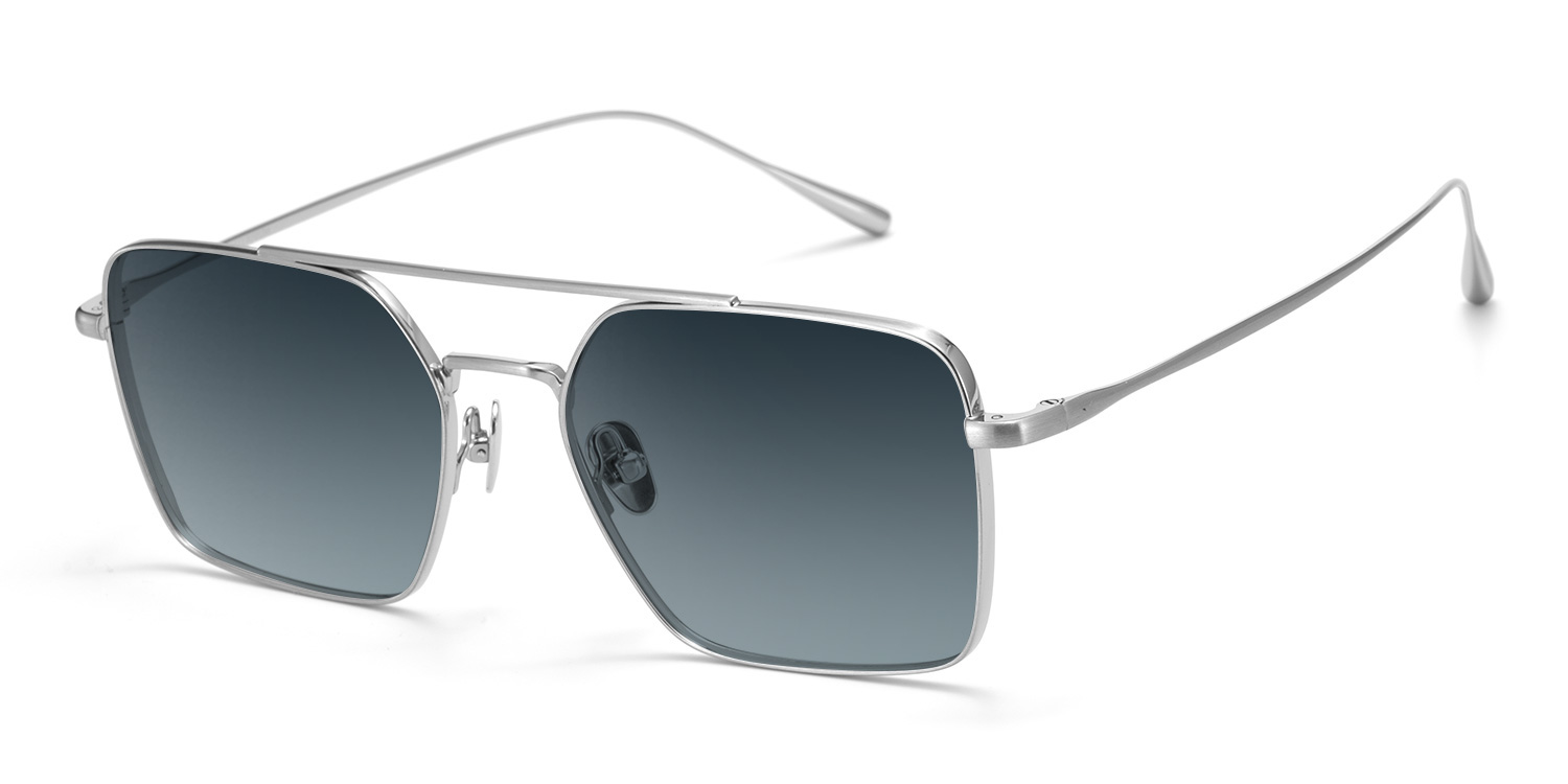 Jensen Eyeglasses in Aviator Sliver Frame | ZEELOOL UK2
