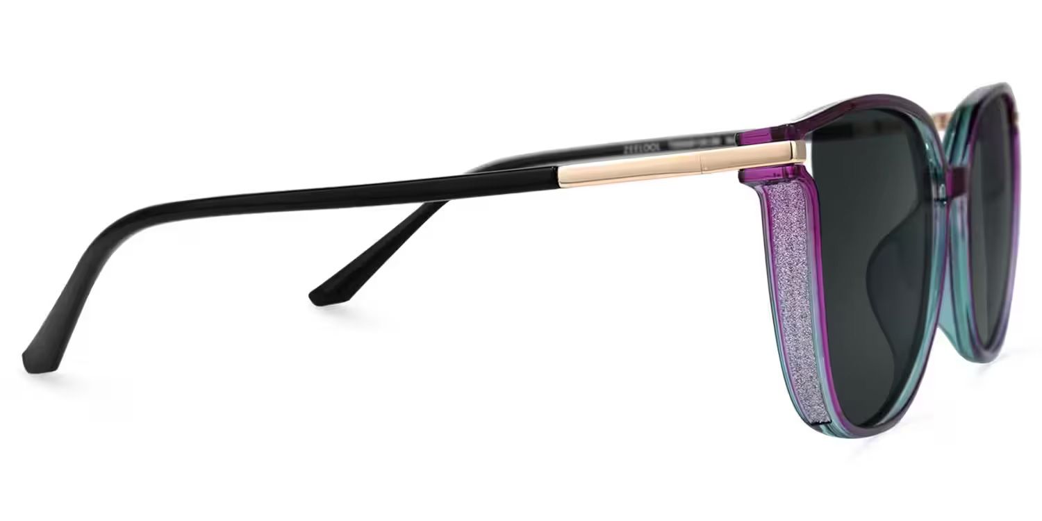 Rodz Square Purple Frame Sunglasses | Zeelool2