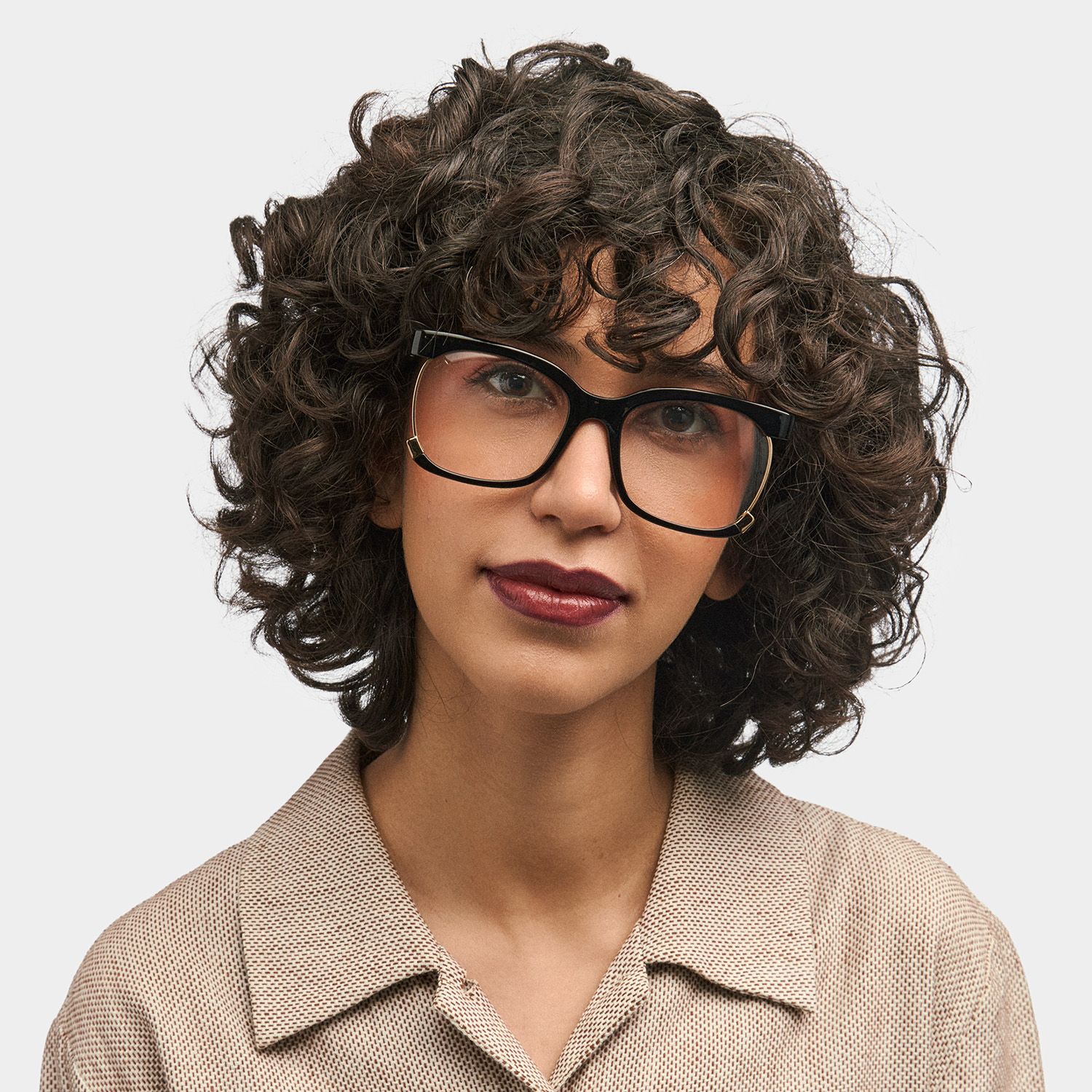 Obando Square Black Glasses | Zeelool Glasses0