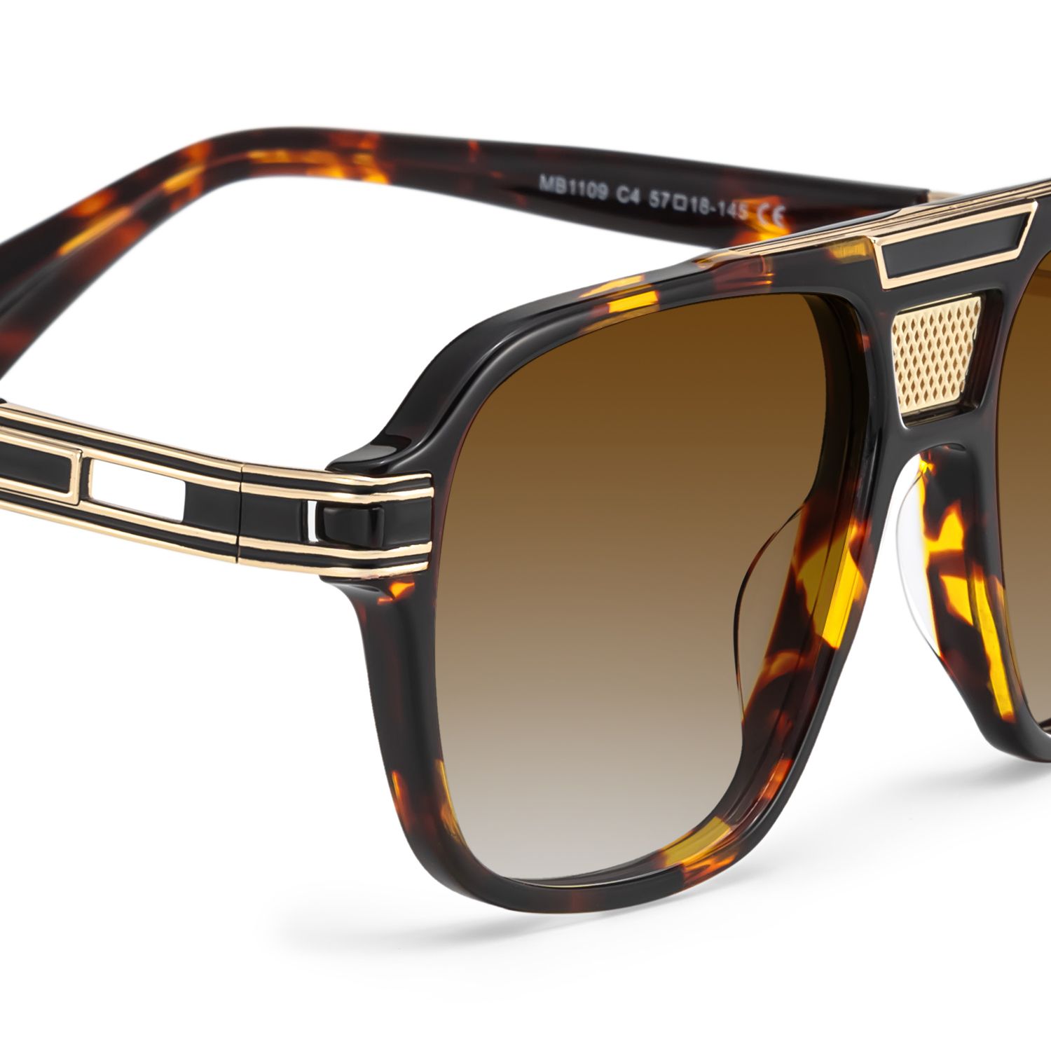 Dune Tortoise Aviator Polarized Sunglasses Online | ZEELOOL UK4