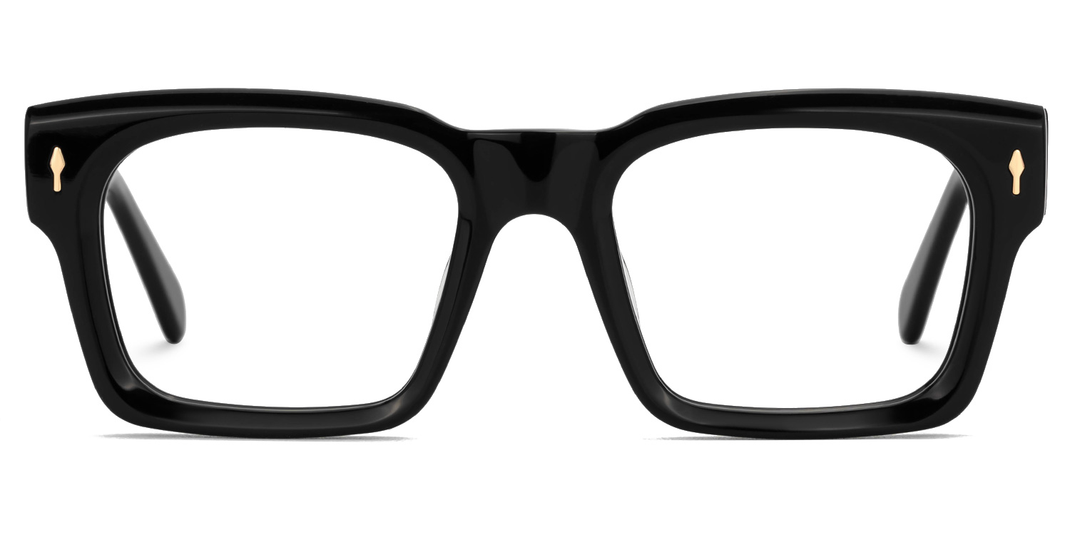 Rectangle Herman Black Frames Designer Glasses0