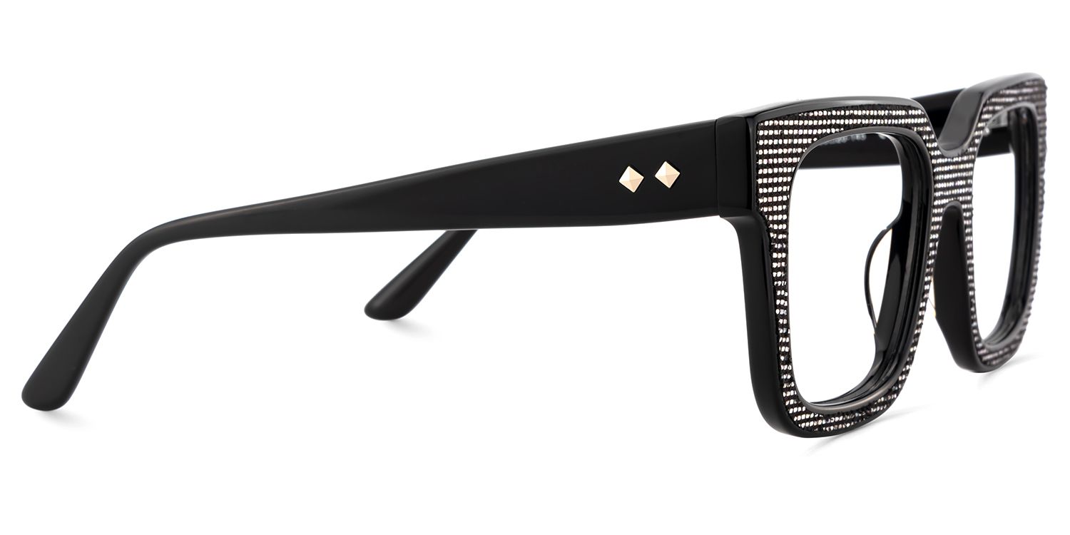 Square Black Acetate Spectacle Frames4