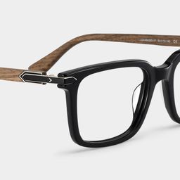 Noah Rectangle Black Glasses5