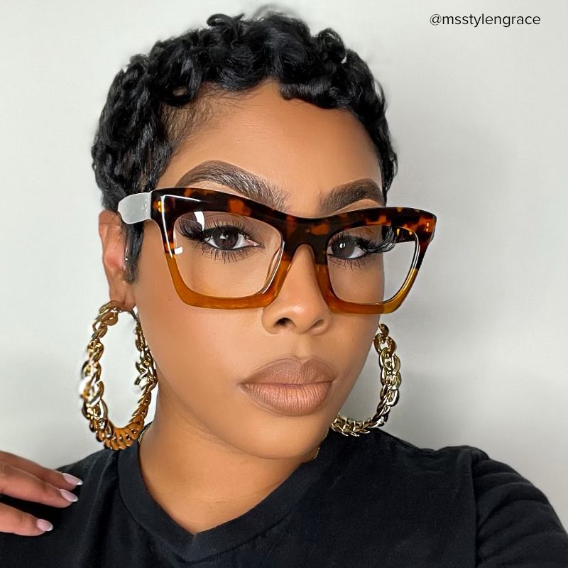 Benitez Square Tortoise Frame Glasses | Zeelool Optical7