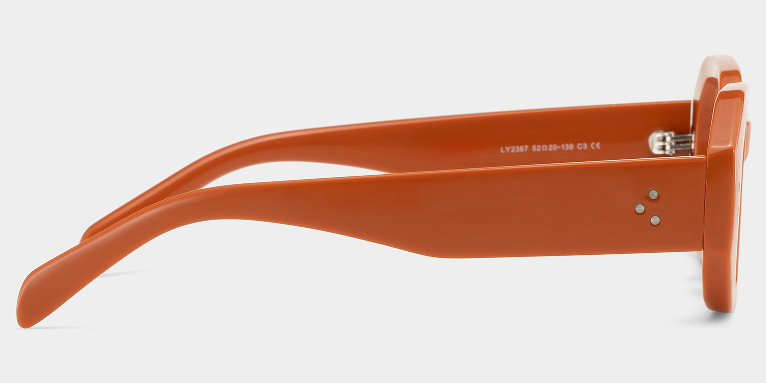 Soleil orange Frame Polarized Sunglasses with rectangle Style Online | ZEELOOL UK3