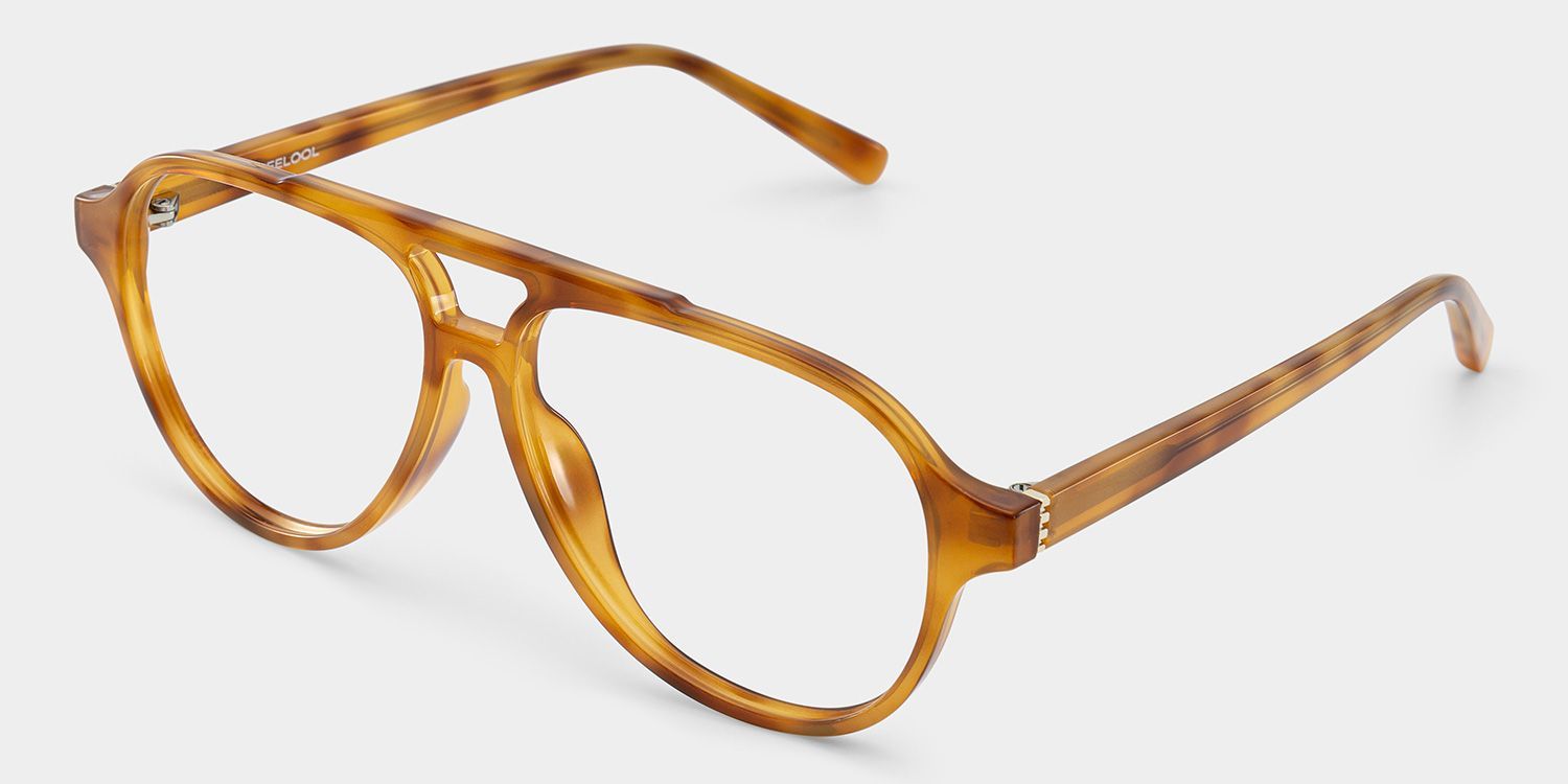 Drew Light Brown Tortoise Aviator Glasses for Teenager | ZEELOOL2