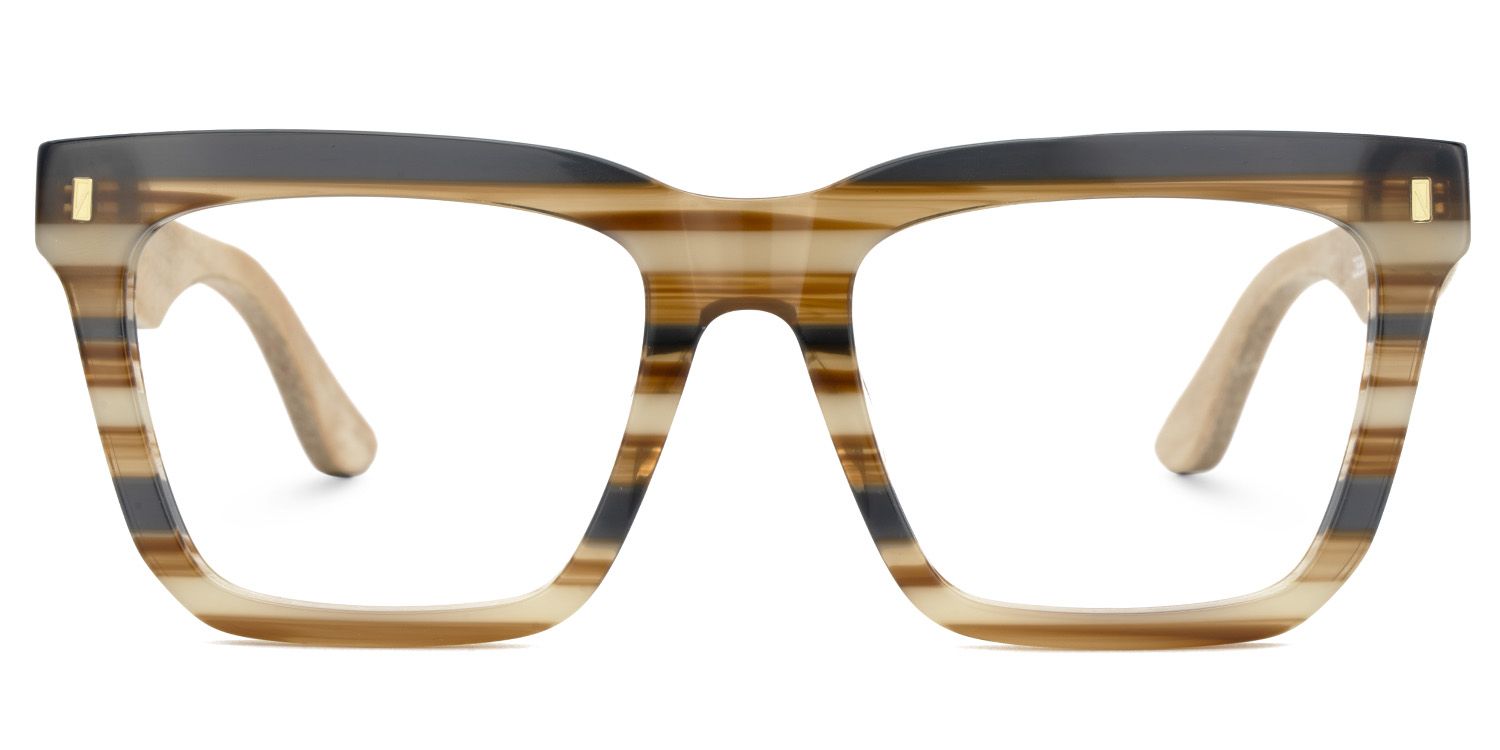 Rectangle Vintage Glasses With Wood Temples1