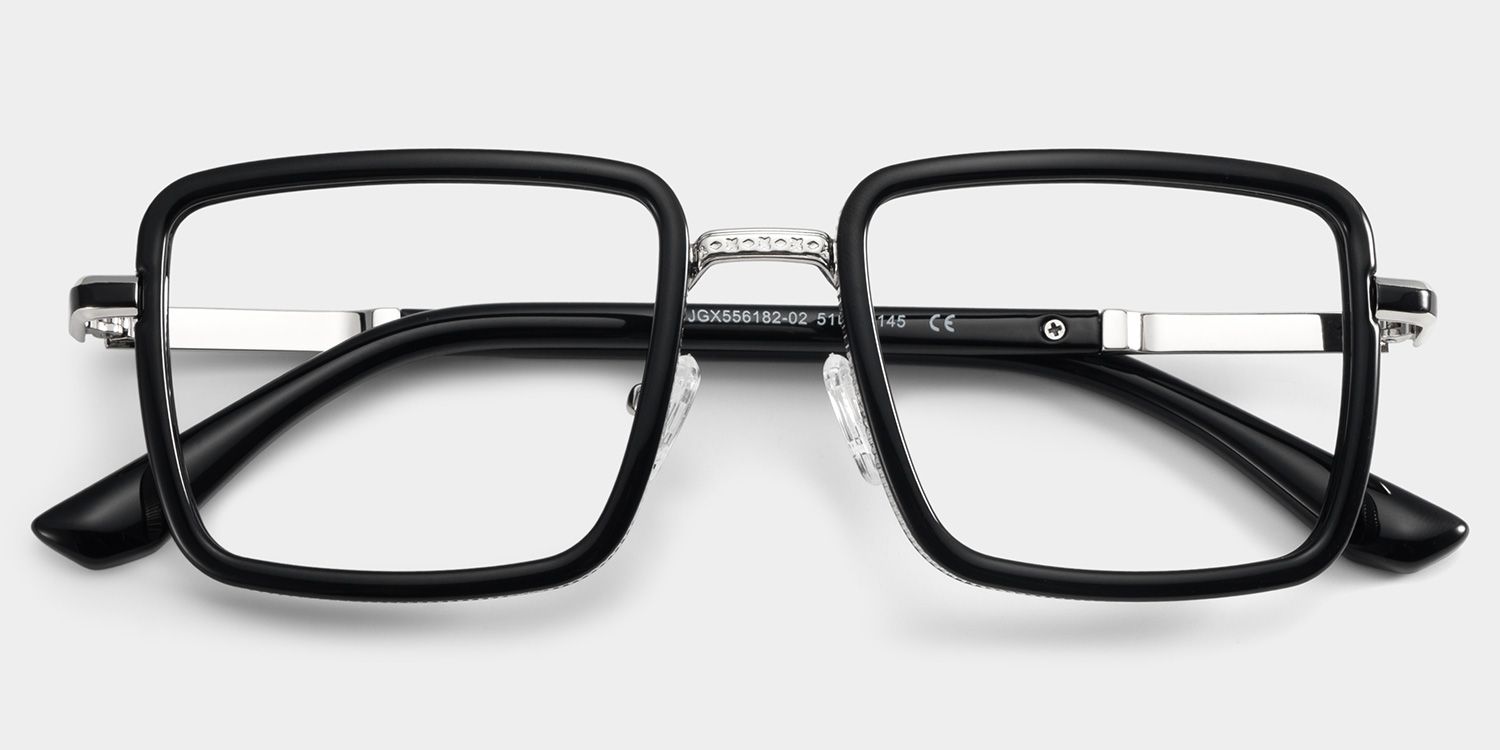 Hunter square black glasses for men Online | ZEELOOL2
