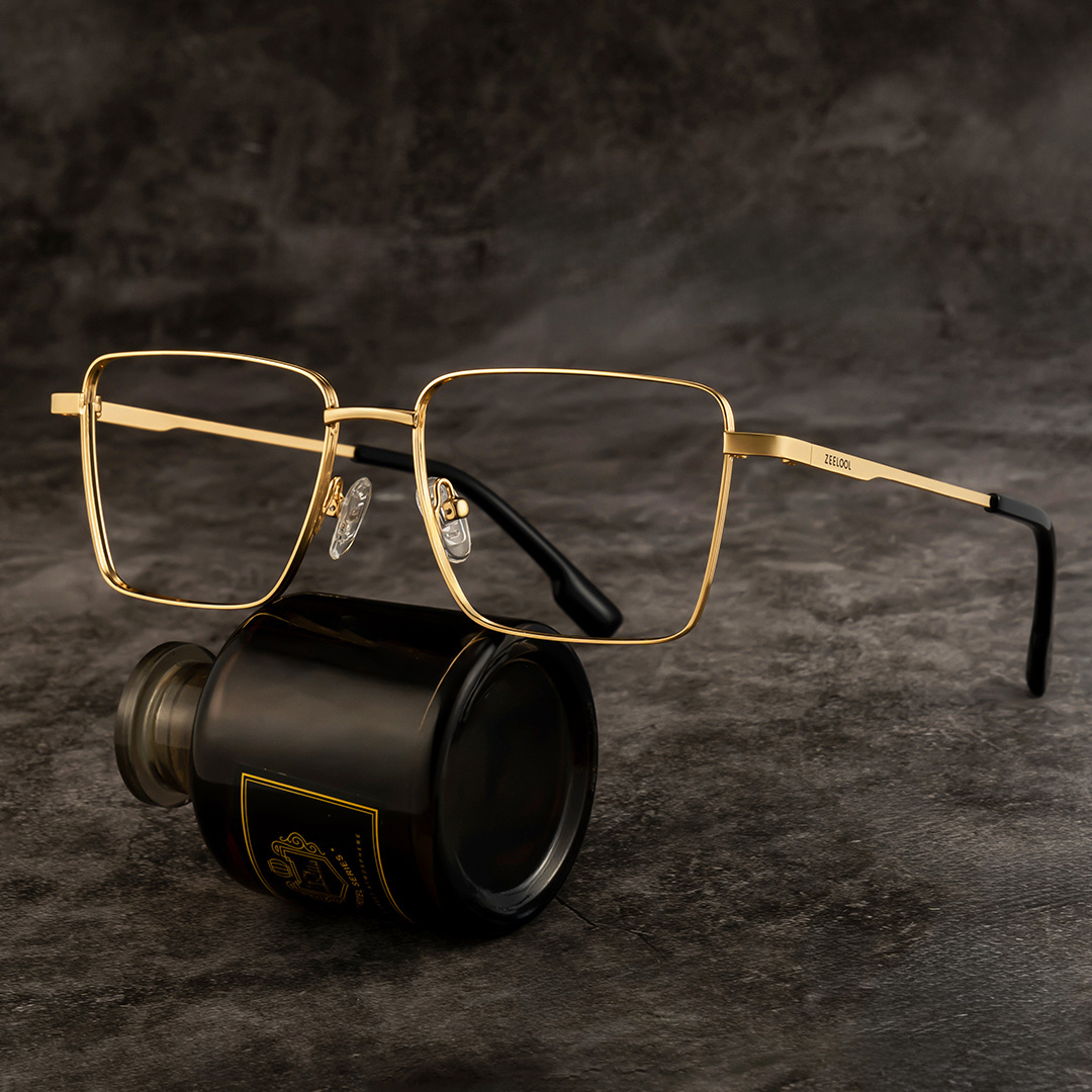 Men's Metal Eyeglasses Frames With Square Shape0