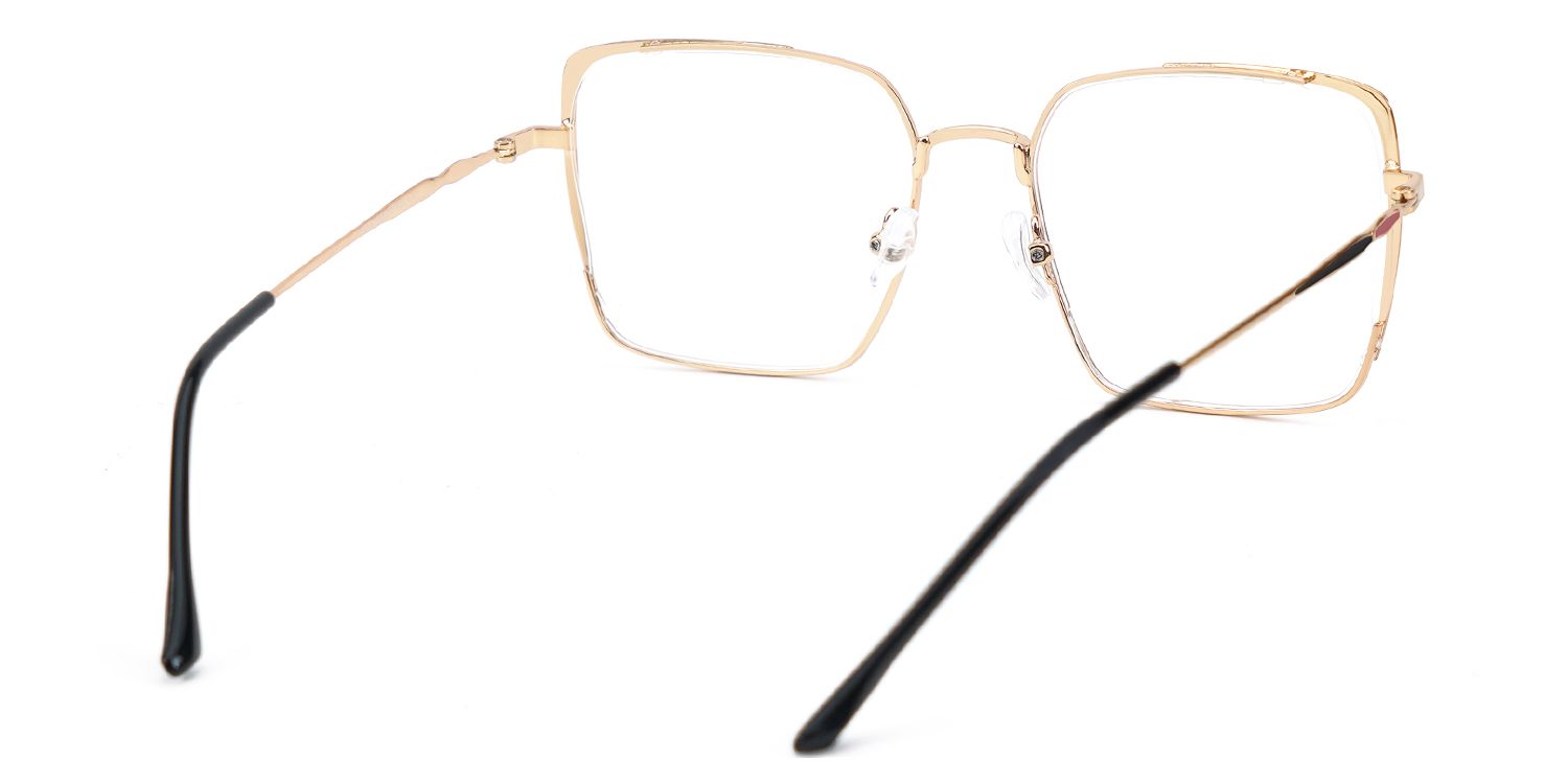 Baez Metal Red and Black Glasses Frames with Square Shape | ZEELOOL UK3