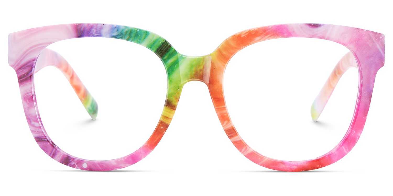 Multicolor Square Frame Glasses - Harrell on Sale | ZEELOOL UK0