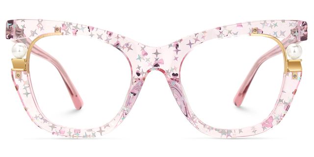Pearl Cateye Pink Glasses