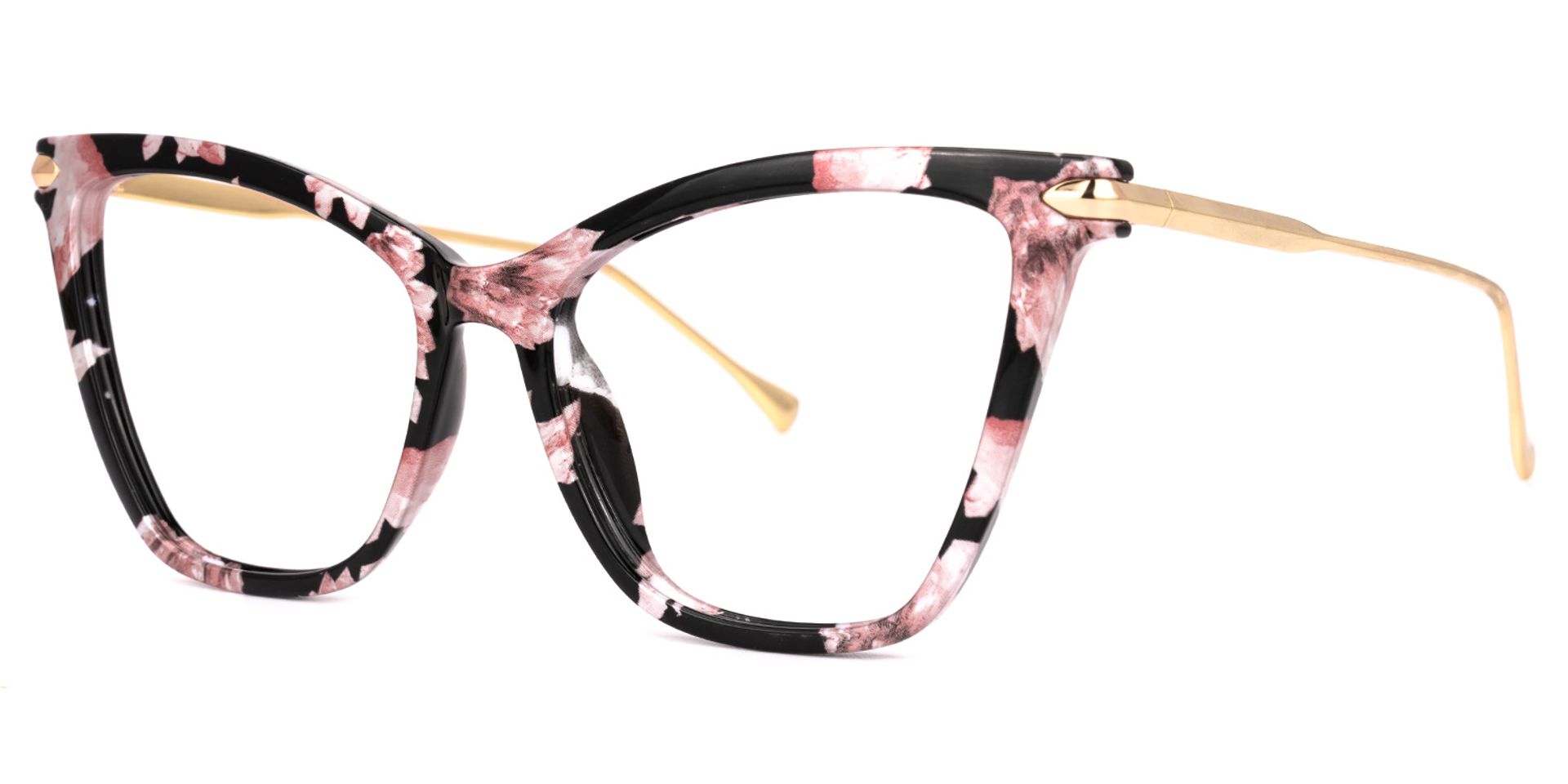 Hilary Butterfly Pink Floral Frame Eyeglasses | ZEELOOL UK1
