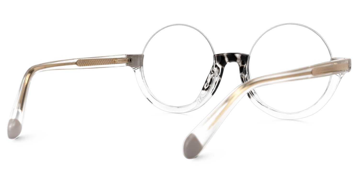 Cheril Round Clear Glasses3