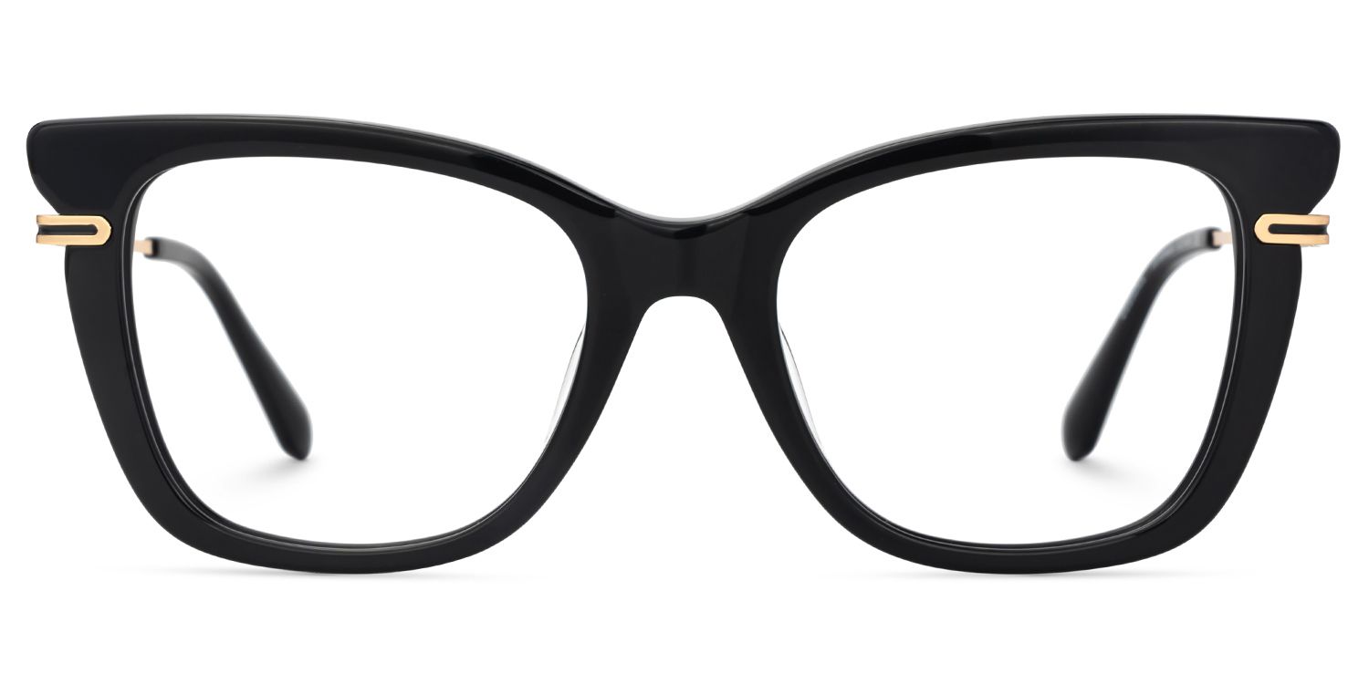 Black Rectangle Blue Light Blocking Glasses on Sale0