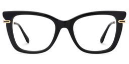 Jaimee Rectangle Black Glasses0