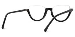 Felicia Cat Eye Black Glasses3