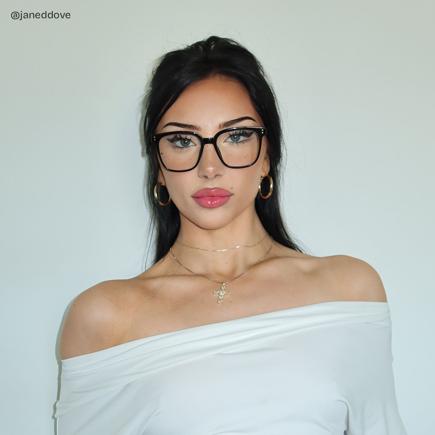 Donnalyn Black Square Natural Eyewear | ZEELOOL5